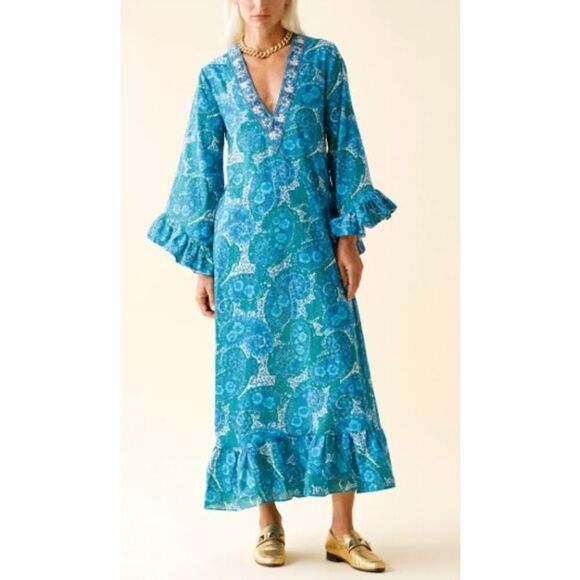 Alix of Bohemia Zelda Pool Paisley Dress NWT Sz. L - Picture 1 of 8